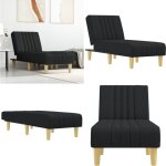 Vidaxl - chaise longue noir tissu - chaise longue - fauteuil relax - chaise inclinable - mobilier extrieur ...