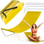 Chaise longue de plage, chaise, fauteuil, chaise de voyage, chaise longue jaune