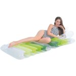 Chaise longue de plage gonflable 180x79x48 cm - vert