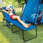 Design in - chaise longue pliante appuie - tte amovible dossier rglable 4 positions acier antirouille ...