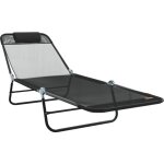 Vidaxl - chaise longue pliante noir 182 x 55 x 85, 5 cm textilne
