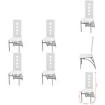 Vidaxl - chaises à manger lot de 4 blanc similicuir - chaise à manger - chaise moderne - chaise blanche ... Vidaxl - chaises à manger lot de 4 blanc similicuir - chaise à manger - chaise moderne - chaise blanche ...