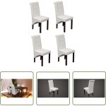 Chaises à manger lot de 4 blanc similicuir - chaise de salle à manger - chaises de cuisine - chaises ... Chaises à manger lot de 4 blanc similicuir - chaise de salle à manger - chaises de cuisine - chaises ...