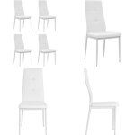 Vidaxl - chaises à manger lot de 4 blanc similicuir - chaise de salle à manger - chaises modernes - chaises ... Vidaxl - chaises à manger lot de 4 blanc similicuir - chaise de salle à manger - chaises modernes - chaises ...