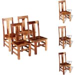 Vidaxl chaises � manger lot de 4 bois massif