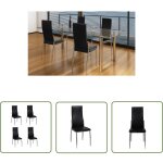 Chaises à manger lot de 4 noir similicuir - chaise de salle à manger - chaise moderne - chaise confortable ... Chaises à manger lot de 4 noir similicuir - chaise de salle à manger - chaise moderne - chaise confortable ...