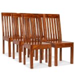 Vidaxl - chaises  manger lot de 6 bois massif avec finition