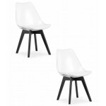Chaise mark - transparente / pieds noirs x 2