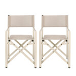 Chaises de metteur en sc�ne pliables d'ext�rieur (lot de 2) - cabourg