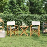Vidaxl - chaises de metteur en scne pliantes lot de 2 bois teck massif