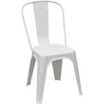 Chaise mod. industrielle urbaine en polypropyl�ne blanc pizzeria bar restaurant