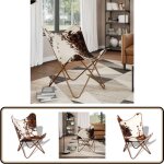 Chaise papillon marron et blanc cuir de vache - fauteuil papillon - chaise papillon - fauteuil vintage ... Chaise papillon marron et blanc cuir de vache - fauteuil papillon - chaise papillon - fauteuil vintage ...
