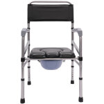 Chaise perc�e quatre en un (avec accoudoirs et dossier), si�ge de toilettes sur�lev� r�glable, chaise ...