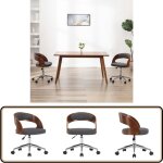 Chaise pivotante de bureau gris bois courbé et tissu - chaise de bureau - chaise pivotante - chaise ergonomiqu ... Chaise pivotante de bureau gris bois courbé et tissu - chaise de bureau - chaise pivotante - chaise ergonomiqu ...