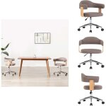 Chaise pivotante à manger taupe bois courbé et tissu - chaise de salle À manger - chaise pivotante - ... Chaise pivotante à manger taupe bois courbé et tissu - chaise de salle À manger - chaise pivotante - ...