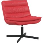Chaise pivotante rouge 63 x 75 x 76 cm faux cuir vidaxl