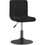 Chaise pivotante de salle � manger noir velours