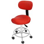 Chaise pivotante de style selle avec dossier, tabouret de bar ergonomique, r�glable en hauteur, tabouret ...