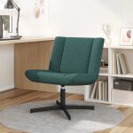 Chaise pivotante vert fonc 63 x 75 x 76 cm tissu