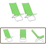 Vidaxl - chaises de plage pliables lot de 2 vert tissu - chaise de plage - chaise pliante - mobilier ... Vidaxl - chaises de plage pliables lot de 2 vert tissu - chaise de plage - chaise pliante - mobilier ...