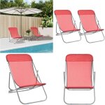 Vidaxl - chaises plage pliantes lot de 2 textilène acier enduit poudre - chaise de plage - transats - ... Vidaxl - chaises plage pliantes lot de 2 textilène acier enduit poudre - chaise de plage - transats - ...