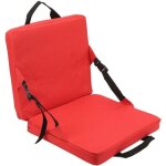 Chaise pliable d'extrieur, dossier pour stade et plage plage avec dossier coussin en ponge douce (rouge) ...