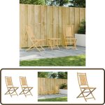 Vidaxl - chaises pliables de jardin lot de 2 46x66x99 cm bambou - chaise de jardin - chaise pliante - ...