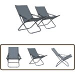 Chaises pliables de plage lot de 2 tissu gris - chaise de plage - chaise pliante - mobilier de jardin ... Chaises pliables de plage lot de 2 tissu gris - chaise de plage - chaise pliante - mobilier de jardin ...