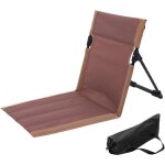Chaise pliante 39, 5 x 38, 5 x 41, 5 cm en tube d'aluminium marron avec dossier, id�ale pour un pique ...