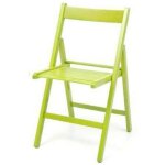 Toscohome - chaise pliante en bois verte penelope