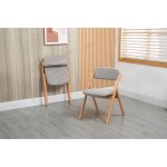 Chaise pliante grise avec si�ge rembourr� et housse amovible, empilable, pour salle � manger, cuisine, ...