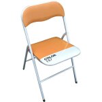 Chaise pliante de l'intrieur ou d'acier extrieur avec sige et dos dans ppcp rembourr closy orange ...