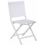 Chaise pliante - thema - aluminium �poxy - toile tpep chin� blanc - proloisirs
