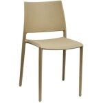 Ws design ? chaise en polypropyl�ne empilable naturelle ? hauteur 78 cm ? largeur 45 cm ? pour bar et ...