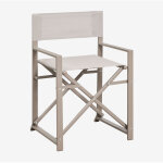 Chaise de r�alisateur pliante de jardin en acier zurena sklum moka brown