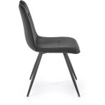 Chaise rembourre noire w163, avec poigne, poigne