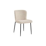 Meublorama - chaise revtement boucl pour salle  manger coloris beige. collection lise