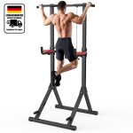 Chaise romaine musculation ajustable, barre de traction exterieur sur pied 99 x 112 x 145 - 240 cm, capacit ...