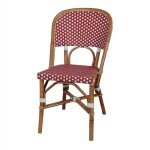 Autres chaise en rotin avec un style bistrot - mod�le 030 - rouge