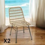 Pier import - chaise en rotin synthétique (lot de 2) grenade Pier import - chaise en rotin synthétique (lot de 2) grenade