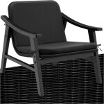 Tectake - chaise en rotin treviso, structure bois et rembourrage - Tectake - chaise en rotin treviso, structure bois et rembourrage -