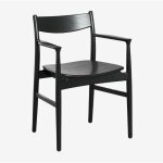 Chaise de salle à manger avec accoudoirs en bois de chêne mireita sklum Chaise de salle à manger avec accoudoirs en bois de chêne mireita sklum