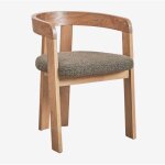 Sklum ? chaise de salle � manger avec accoudoirs en bois de ch�ne ? assise en contreplaqu� de peuplier ...