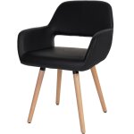 Jamais utilis] chaise de salle  manger altena ii, fauteuil, design rtro des annes 50, similicuir, ...
