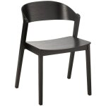 Chaise salle  manger en bois de frne noir 52x57x76 cm