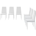 Vicco - chaise de salle à manger grand, blanc, 42. 5 x 48 cm lot de 6 Vicco - chaise de salle à manger grand, blanc, 42. 5 x 48 cm lot de 6