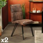 Chaise de salle à manger havane avec pieds épingle (lot de 2) malmoe Chaise de salle à manger havane avec pieds épingle (lot de 2) malmoe