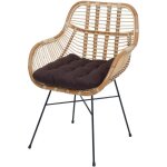 Chaise de salle � manger hhg - 342, chaise de cuisine chaise en osier fauteuil en rotin chaise en rotin ...