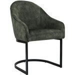 Chaise de salle � manger jarik velours vert fonc�