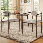 Chaise de salle � manger en lin, fauteuil, chaise rembourr�e de salon cuisine, pieds en m�tal, beige, ...